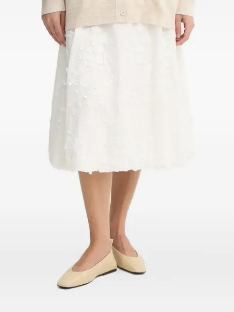 MUNTHE floral-embroidered midi skirt