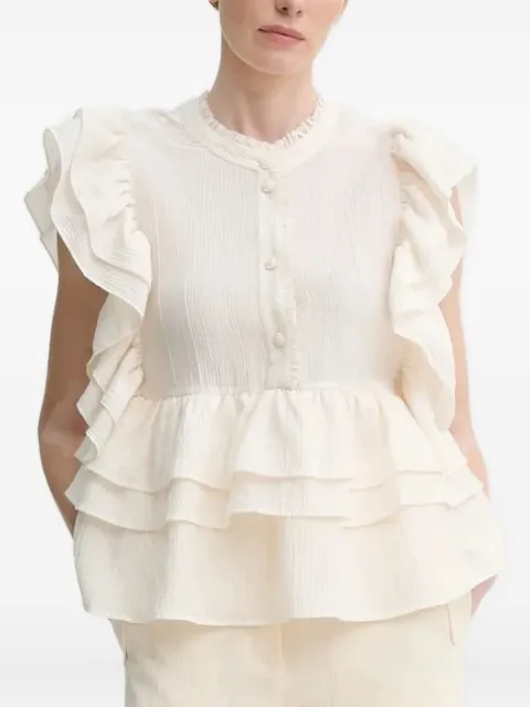 MUNTHE Fulton ruffled tiered blouse