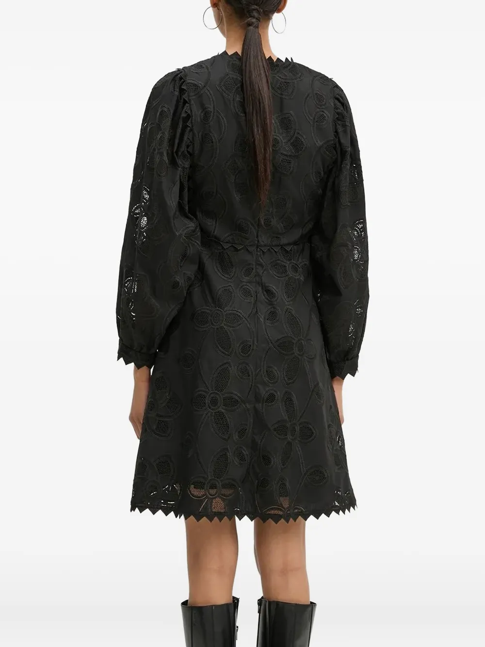 MUNTHE floral-lace dress - Zwart
