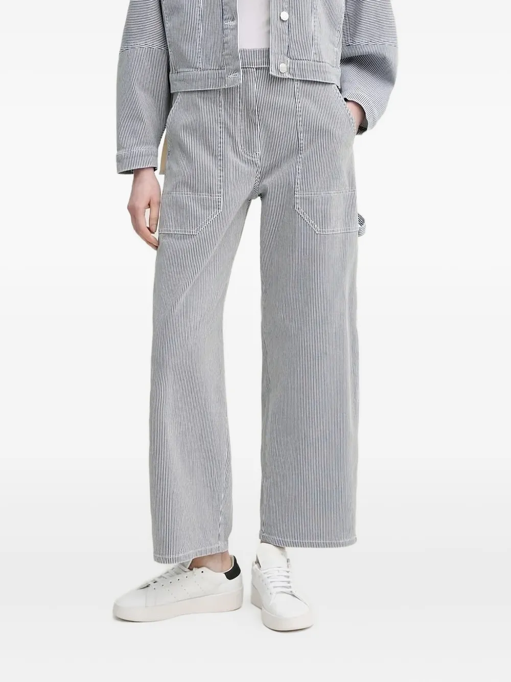 MUNTHE Fancie striped utility-pocket trousers | Blue | Image 1