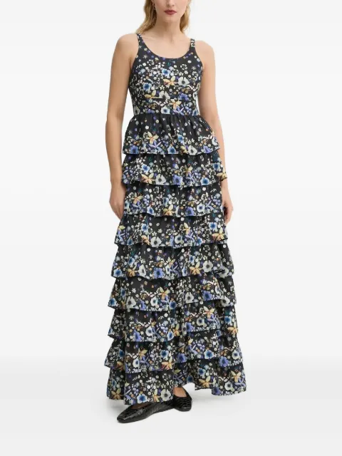 MUNTHE floral-pattern tiered maxi dress