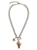 Christian Dior Pre-Owned palm-reading heart necklace - Silver