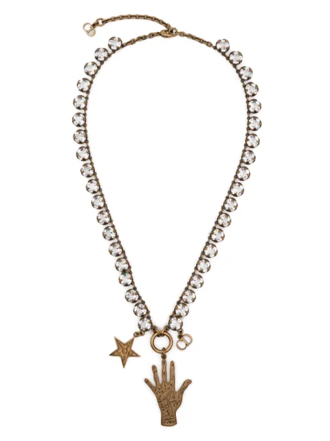 Christian Dior Pre-Owned palm-reading heart necklace