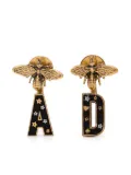 Christian Dior Pre-Owned ""A"" and ""D"" bee earrings - Gold