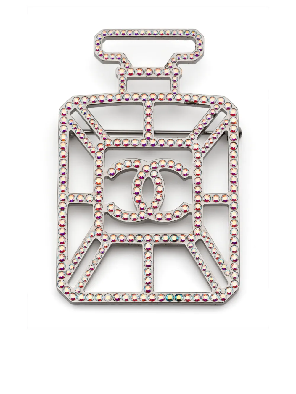Pre-owned Chanel Cc Logo Perfume Brooch