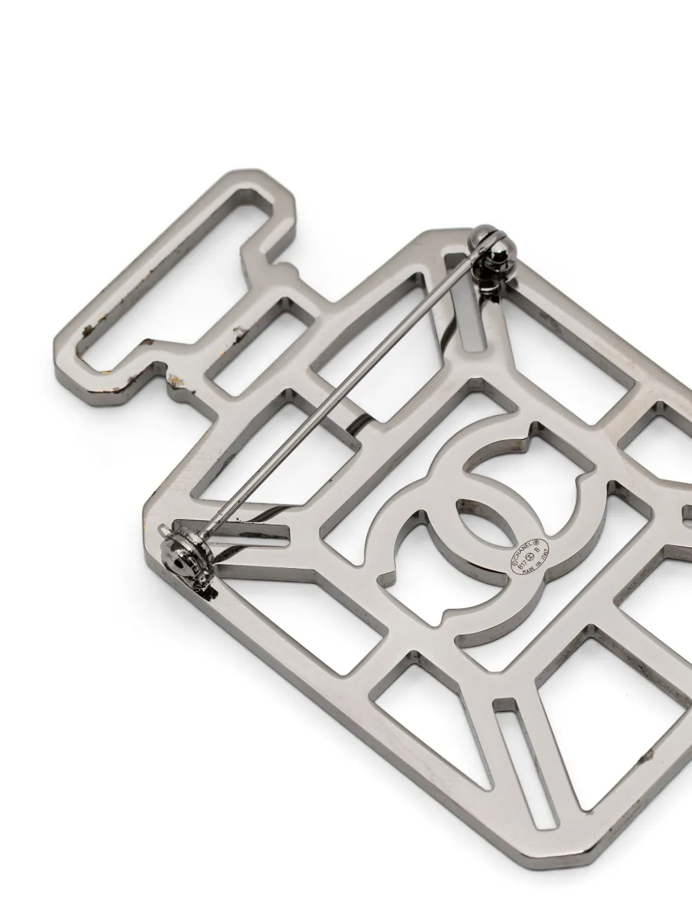 Pre-owned Chanel Cc Logo Perfume Brooch