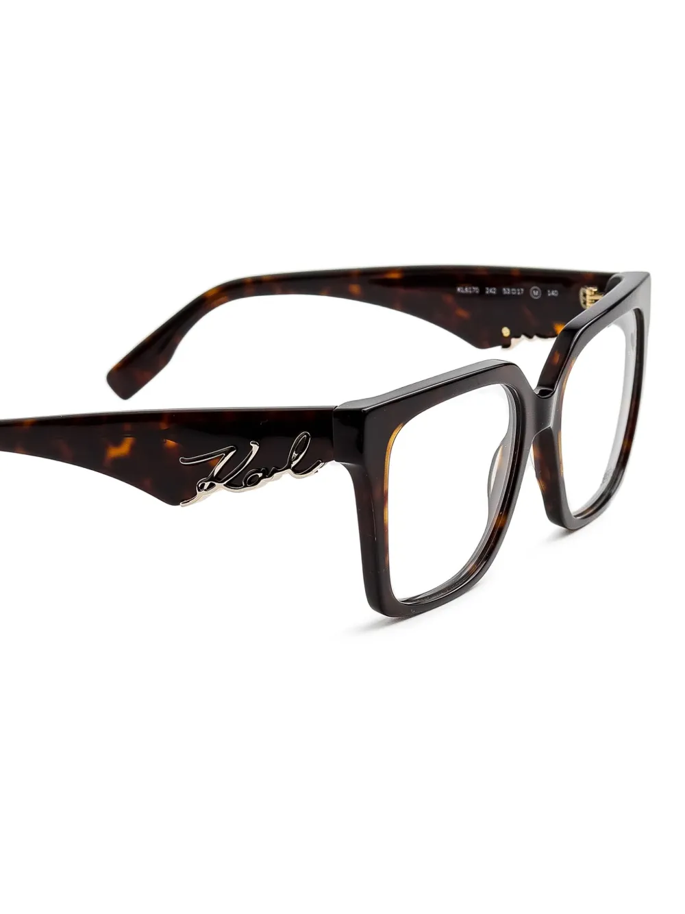 Karl Lagerfeld Bril met vierkant montuur Bruin