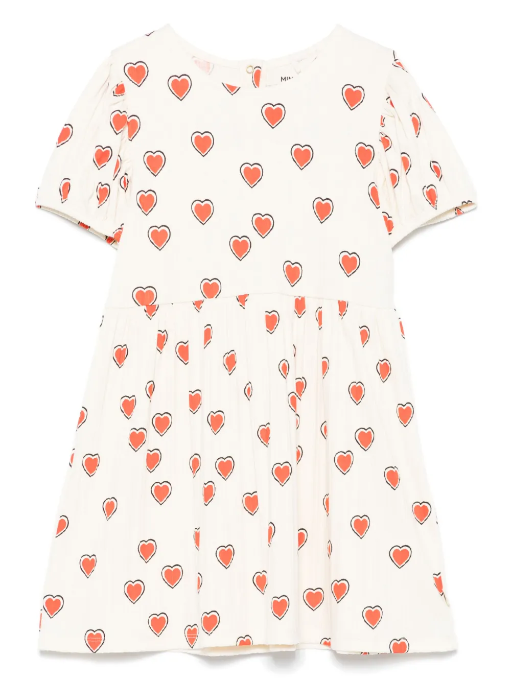 Mini Rodini Jurk van biologisch katoen Beige