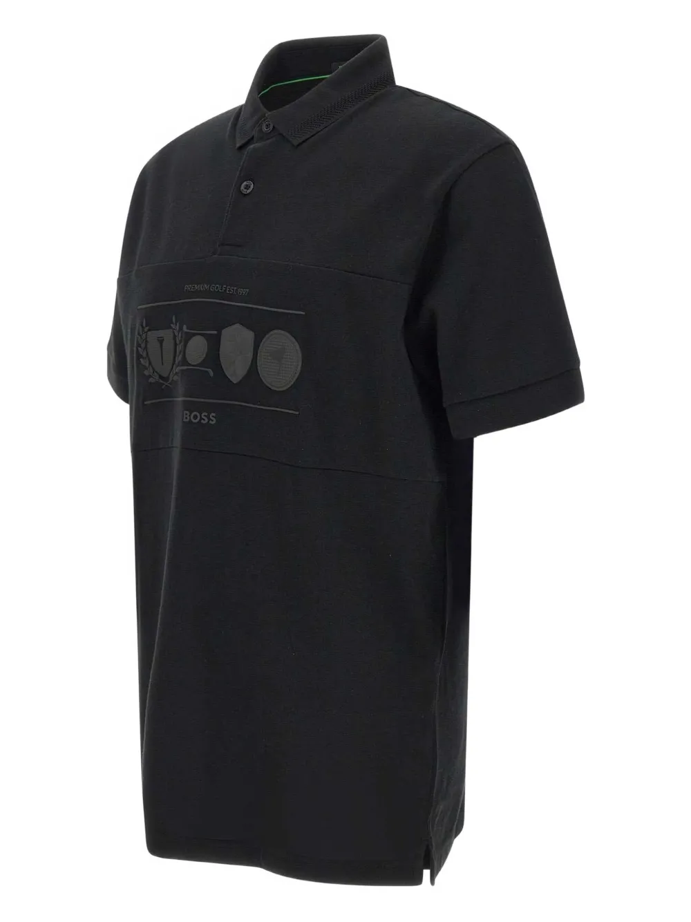 BOSS Percy Heritage poloshirt Zwart