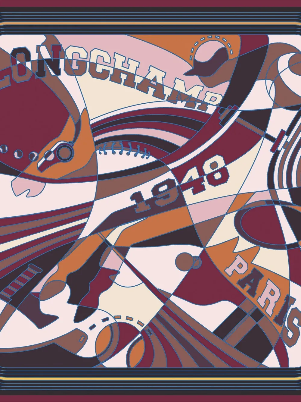 Longchamp silk scarf - Rosso