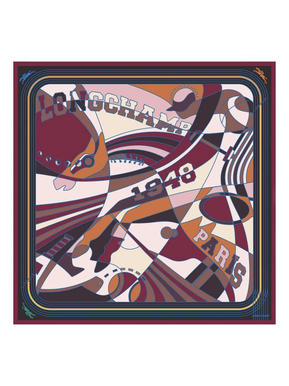 Longchamp silk scarf - レッド Longchamp silk scarf - レッド