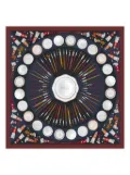 Longchamp Palette d'Artiste silk print scarf - Blue