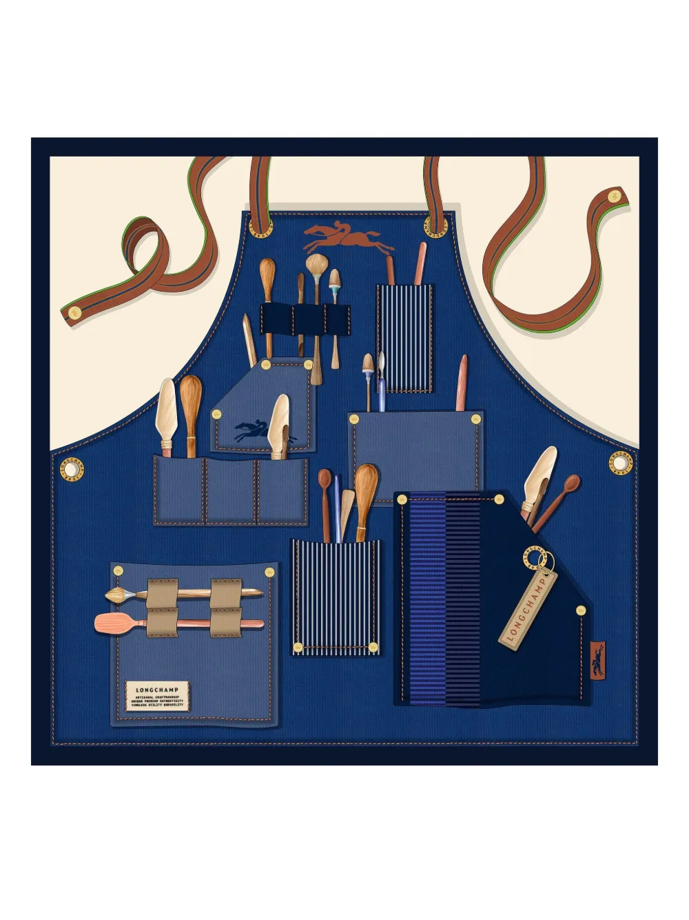 Longchamp Worker sjaal Blauw