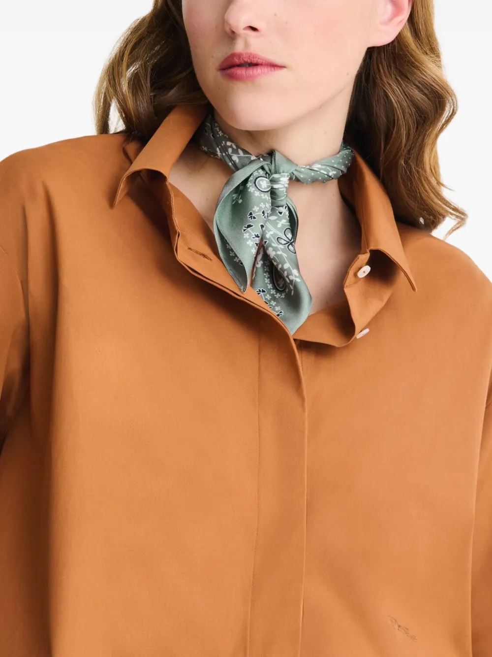 Longchamp French Bandana silk scarf - Groen