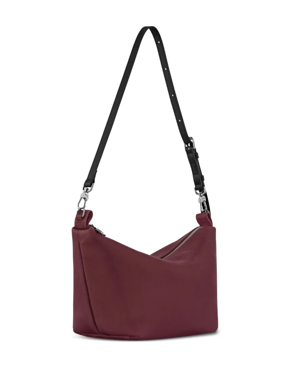 Longchamp Le Slouchy leren schoudertas Rood