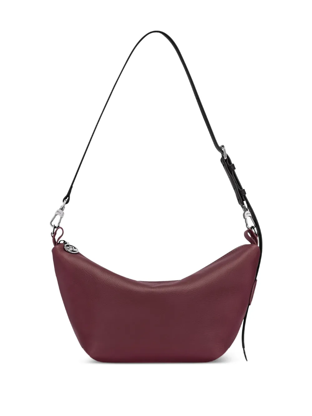 Longchamp Le Slouchy leren schoudertas Rood
