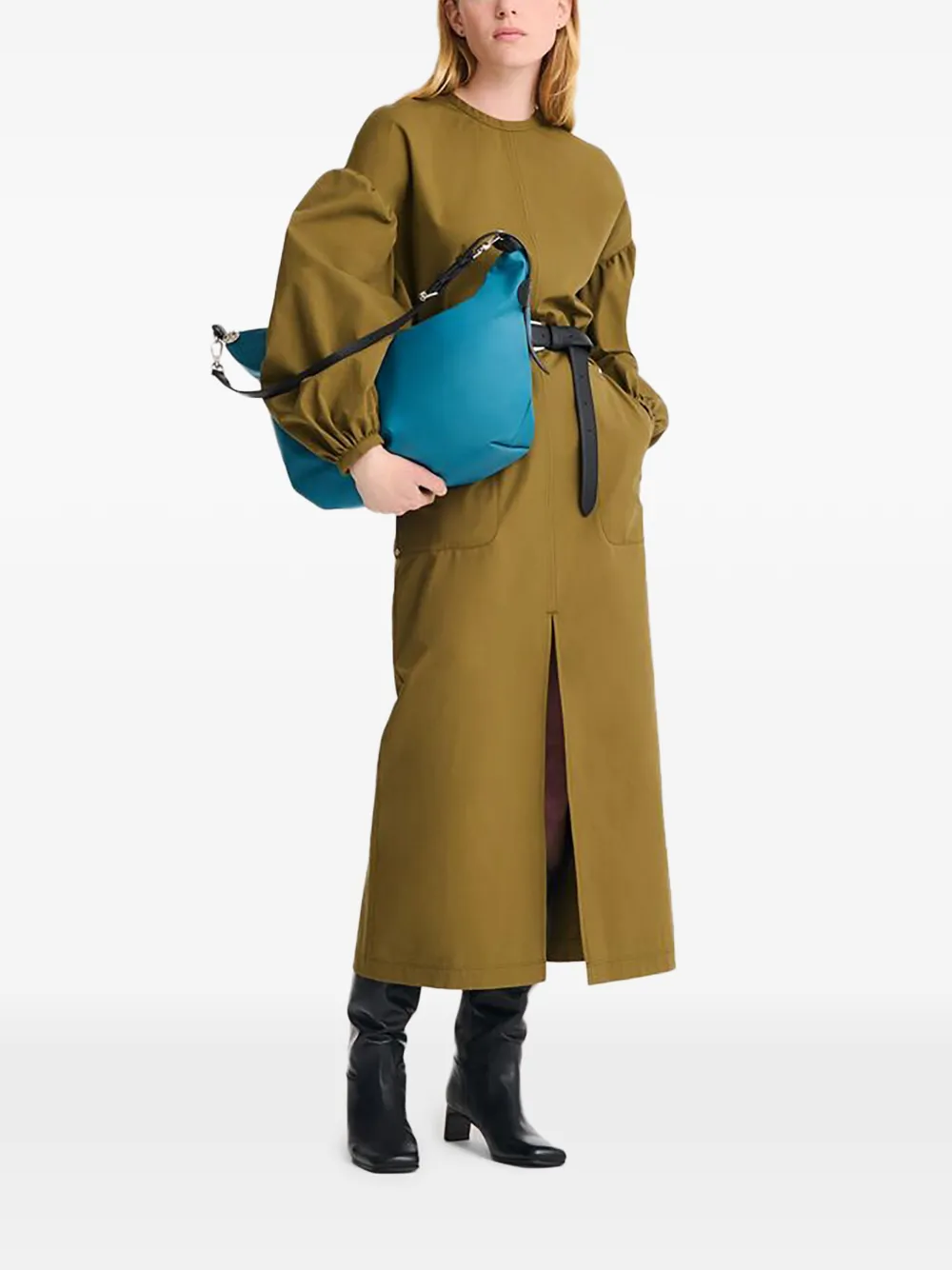 Longchamp Le Slouchy schoudertas met ruiter medaille - Blauw