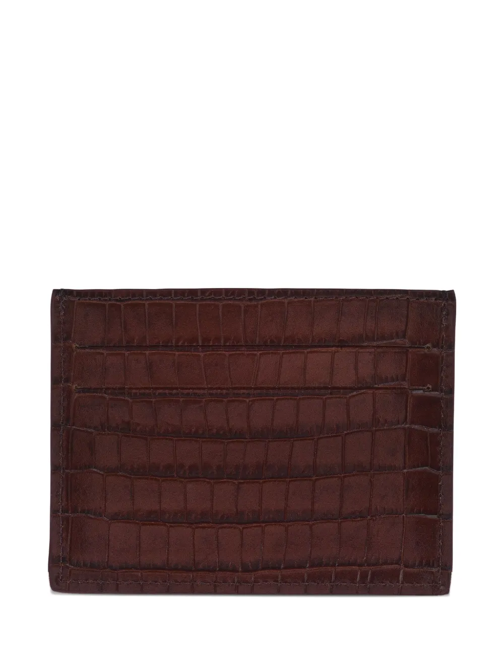 Longchamp crocodile-effect leather wallet - レッド Longchamp crocodile-effect leather wallet - レッド