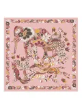 Longchamp Forêt silk scarf - Pink
