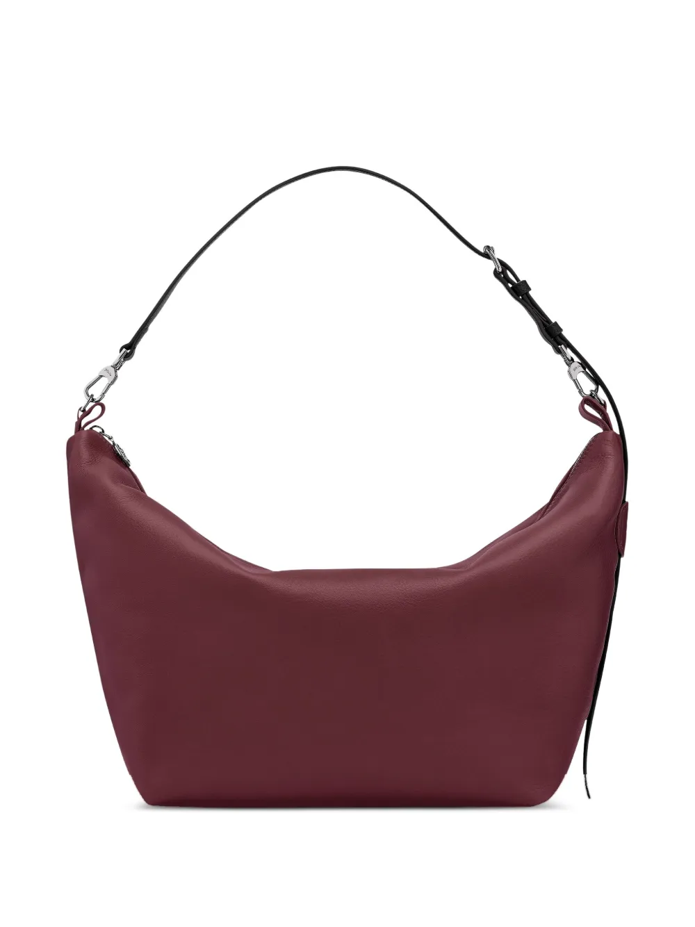 Longchamp Le Slouchy leren schoudertas Rood