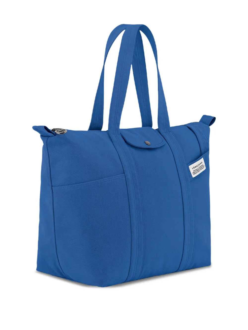 Longchamp Le Pliage grote canvas shopper Blauw