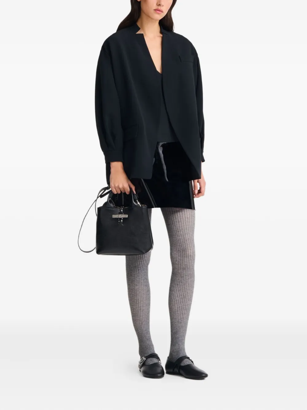 Longchamp Kleine Le Roseau handtas Zwart