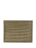 Longchamp crocodile-effect leather wallet - Green