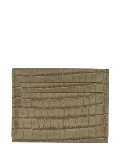 Longchamp cartera con efecto de piel de cocodrilo