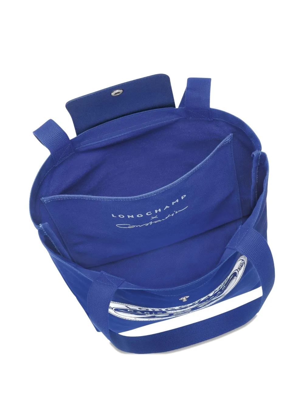 Longchamp Le Pliage medium shopper met logoprint Blauw