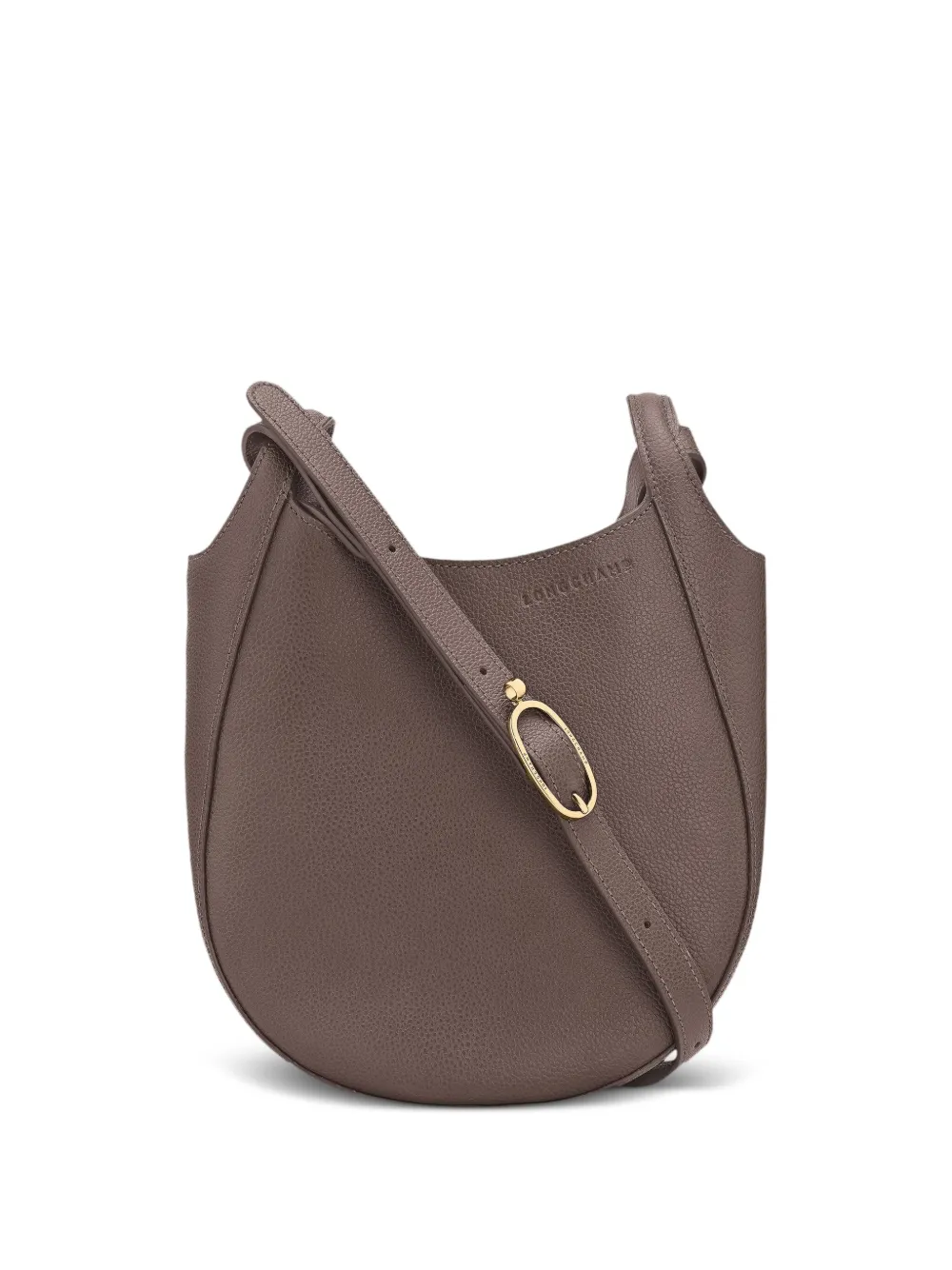 Longchamp Kleine Le Foulonné leren crossbodytas Bruin