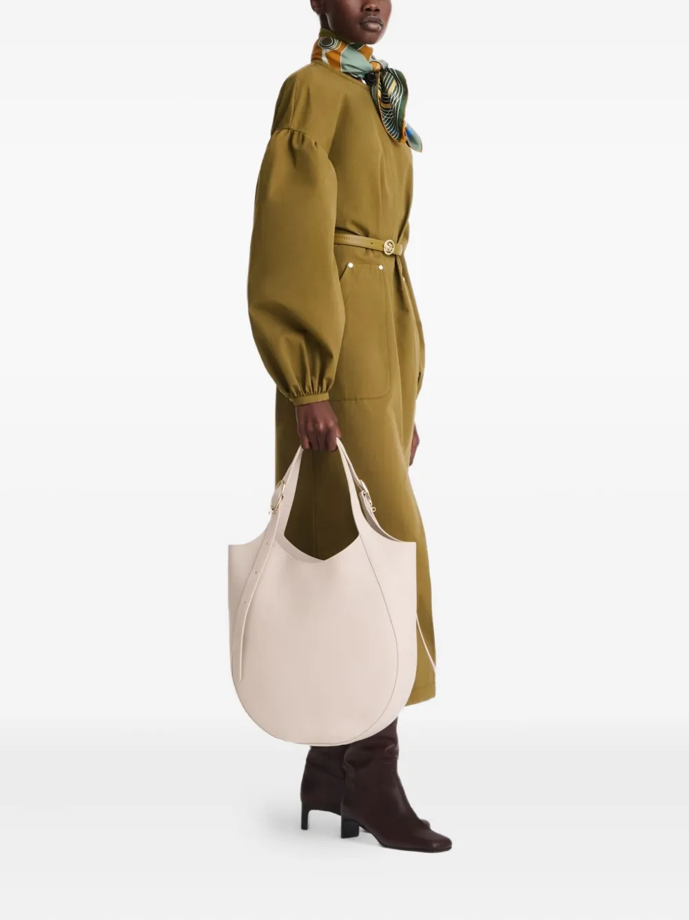 Longchamp Le Foulonné XL leather tote bag Beige