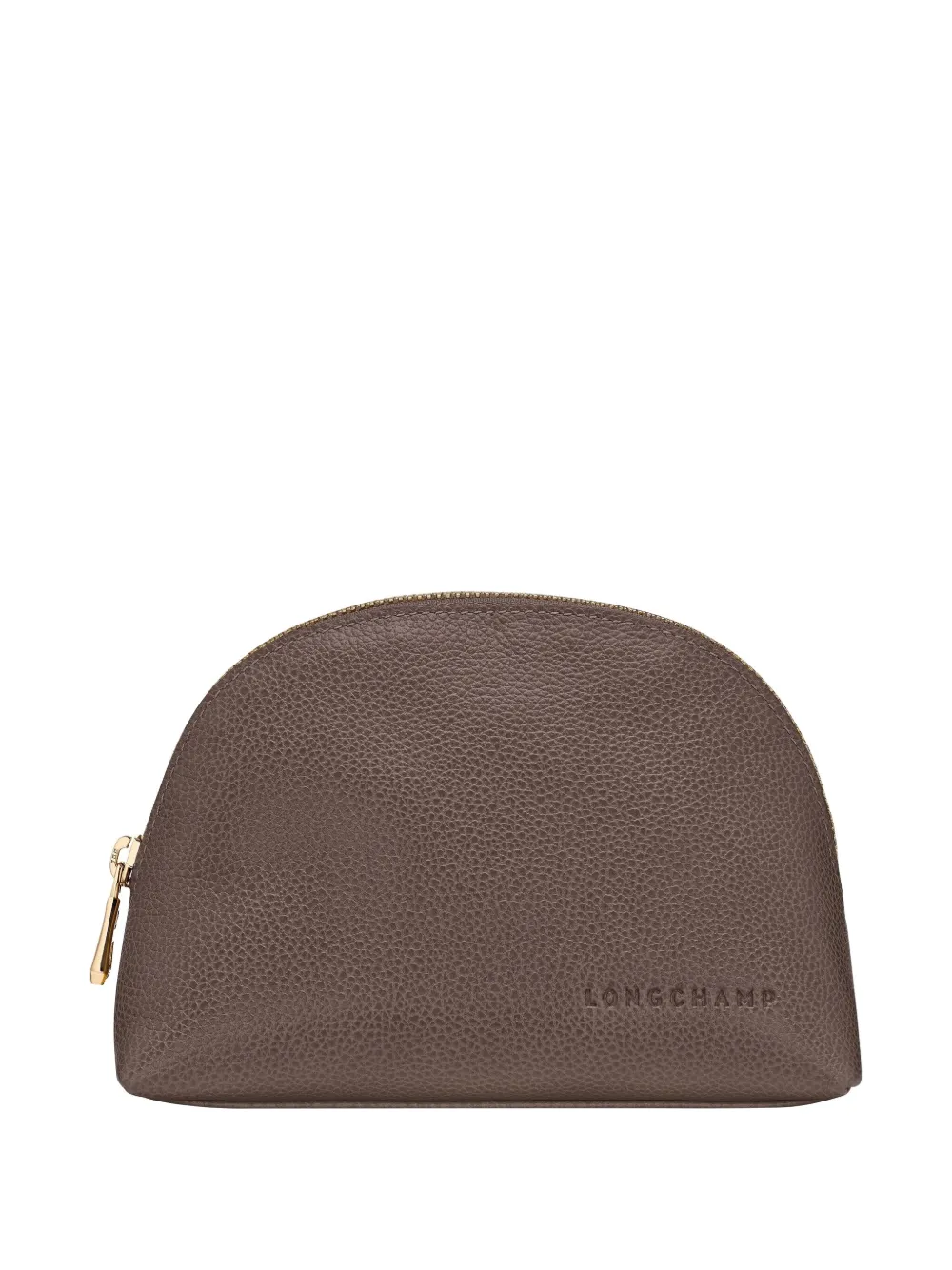 Longchamp Le Foulonné logo-debossed make up bag - ブラウン Longchamp Le Foulonné logo-debossed make up bag - ブラウン