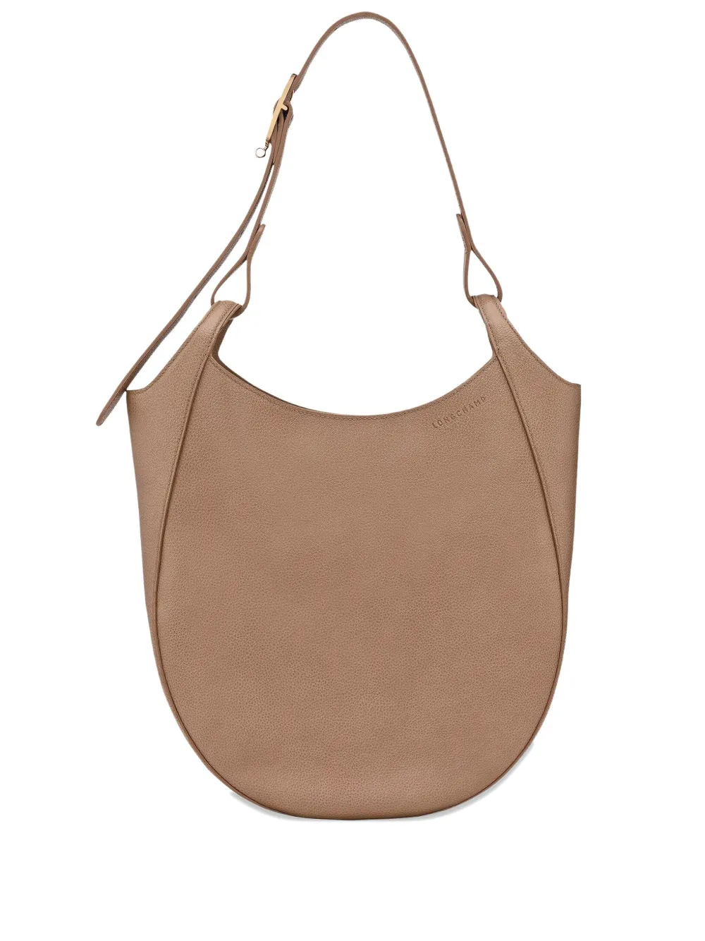 Longchamp Le Foulonné Hobo L leather shoulder bag Beige
