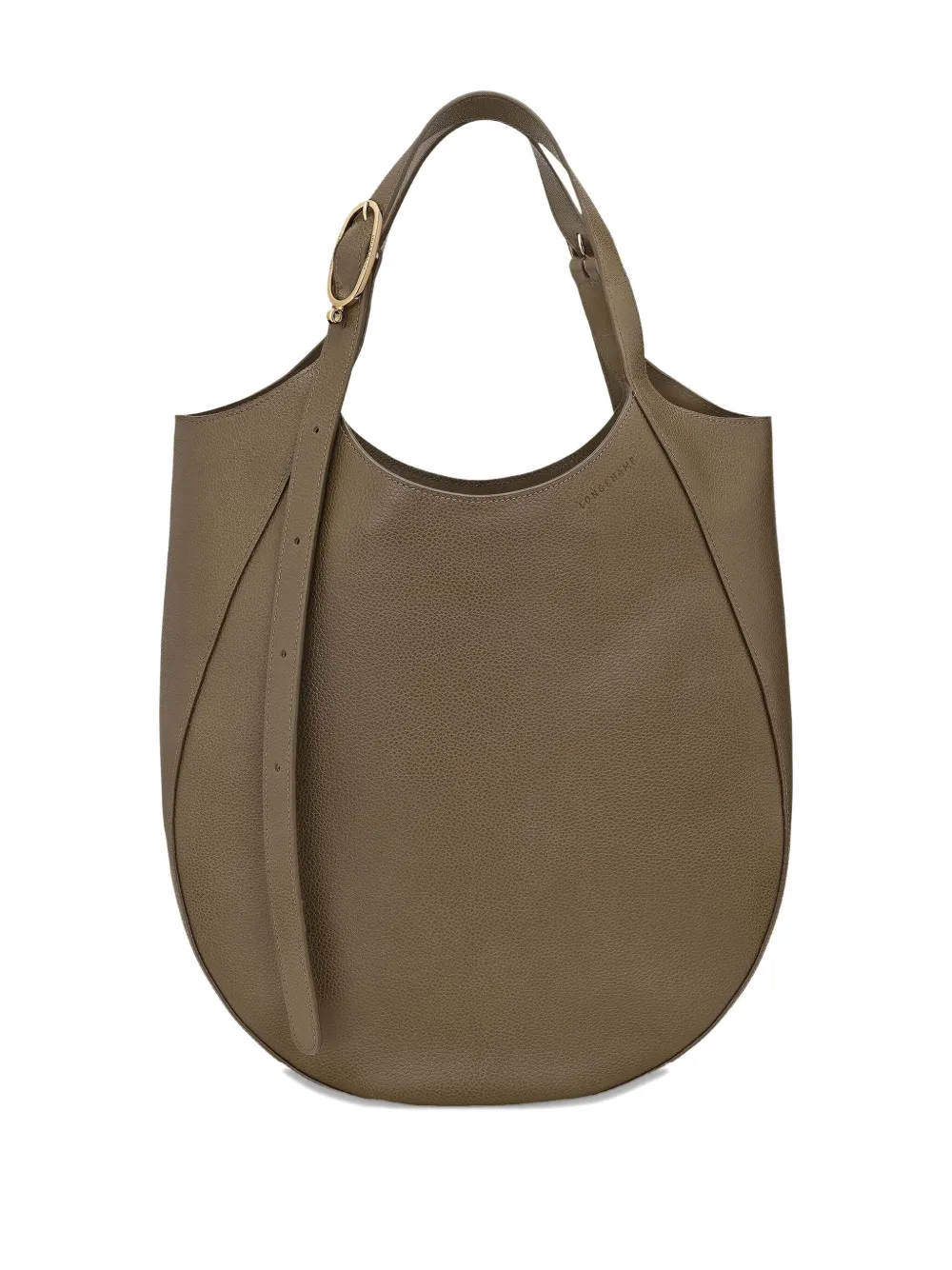 Longchamp Le Foulonné XL leather tote bag Groen