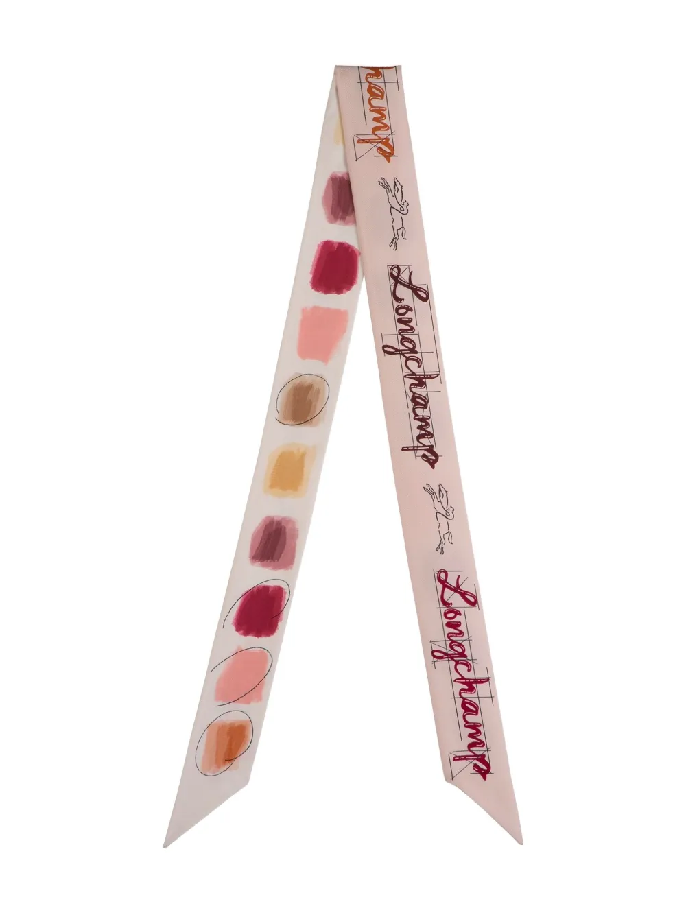 Longchamp La Palette zijden sjaal met print Roze