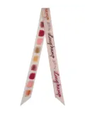 Longchamp La Palette Longchamp printed silk scarf - Pink