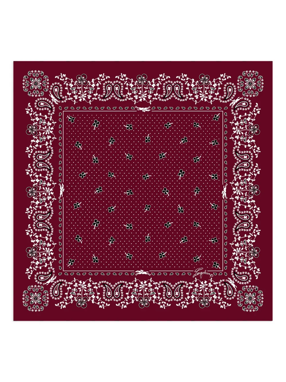Longchamp Sjaal met paisley-print Rood