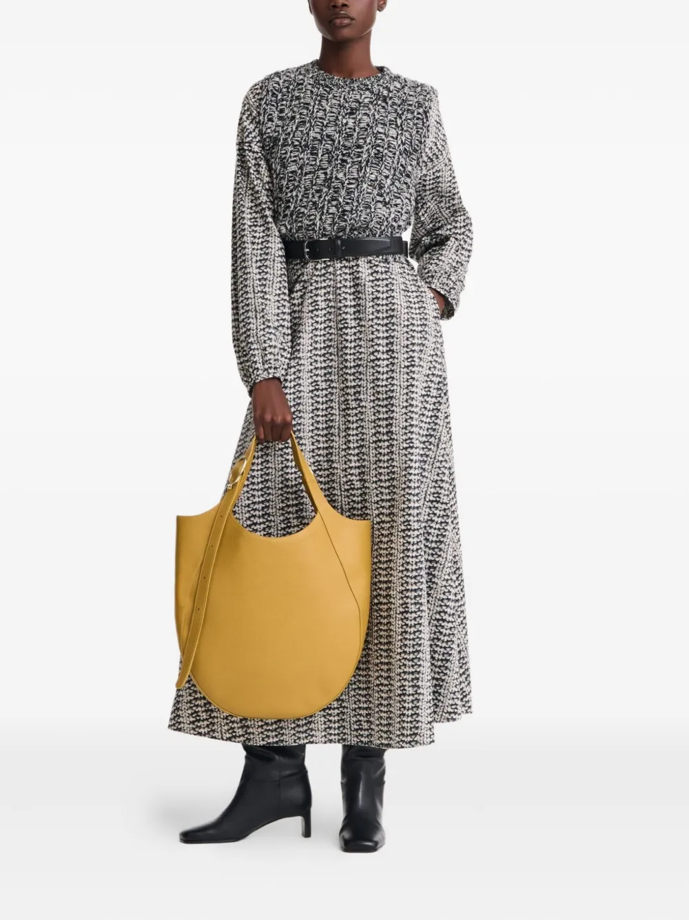 Longchamp Le Foulonné XL leather tote bag Bruin