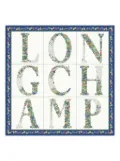 Longchamp Le Jardin Longchamp silk scarf - Blue