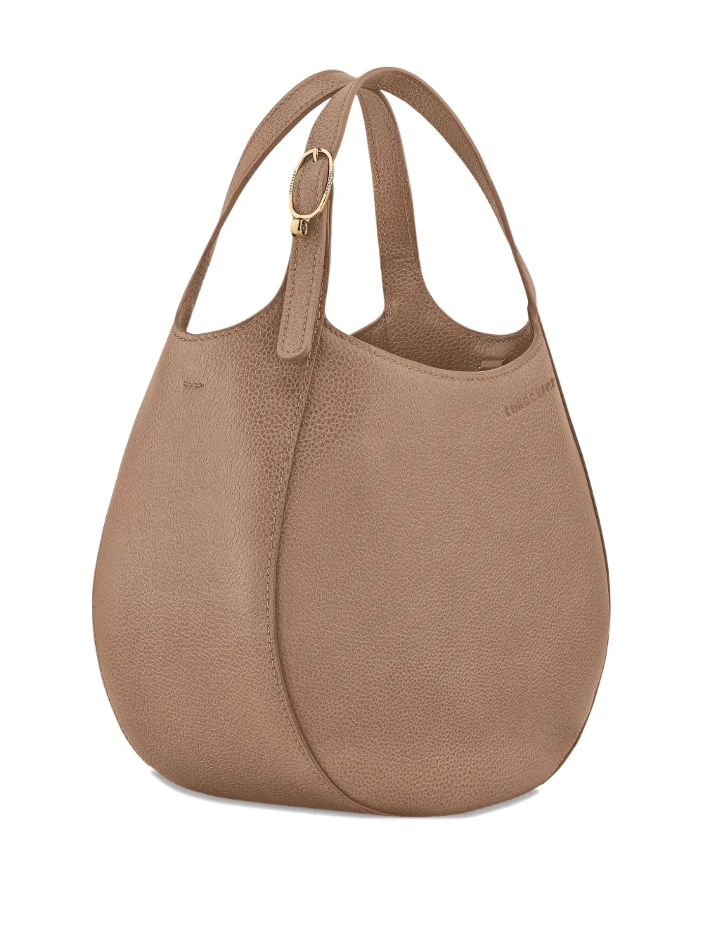 Longchamp Kleine handtas van bewerkt leer Beige
