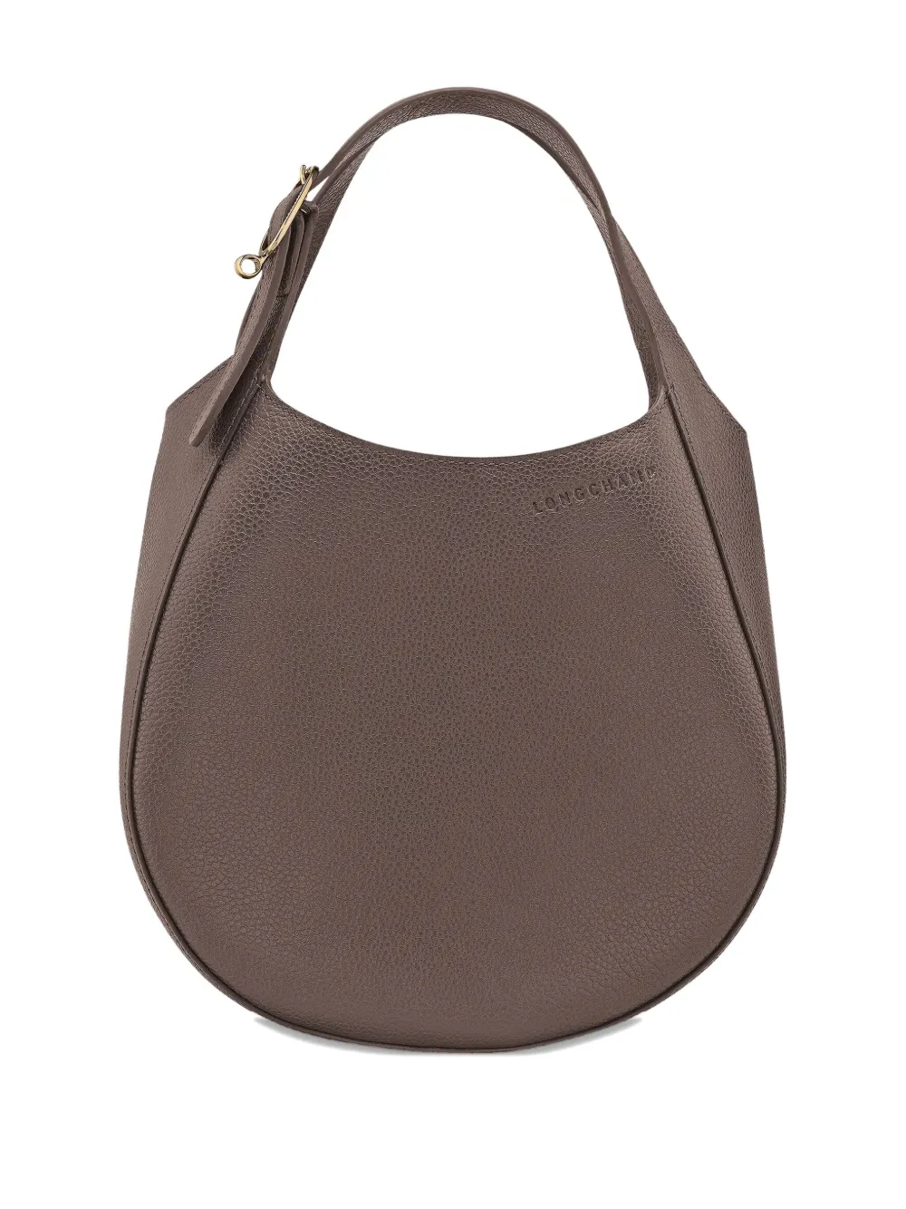 Longchamp Le Foulonné leren shopper Bruin