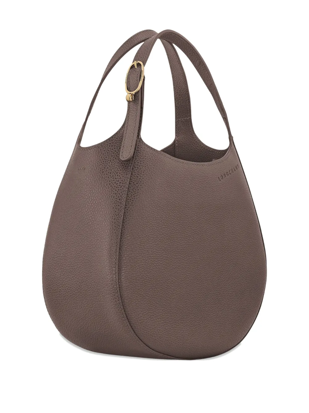 Longchamp Le Foulonné leren shopper Bruin