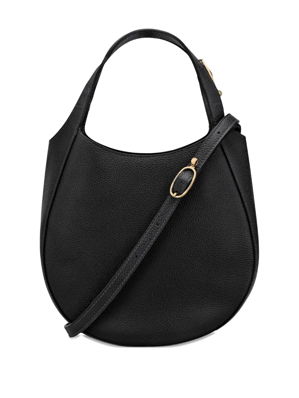 Longchamp Kleine handtas van bewerkt leer Zwart