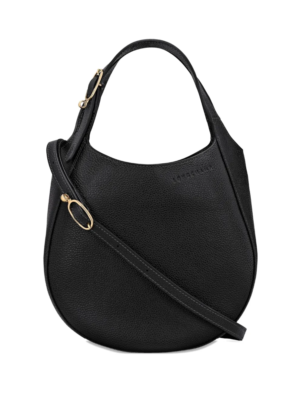 Longchamp Kleine handtas van bewerkt leer Zwart