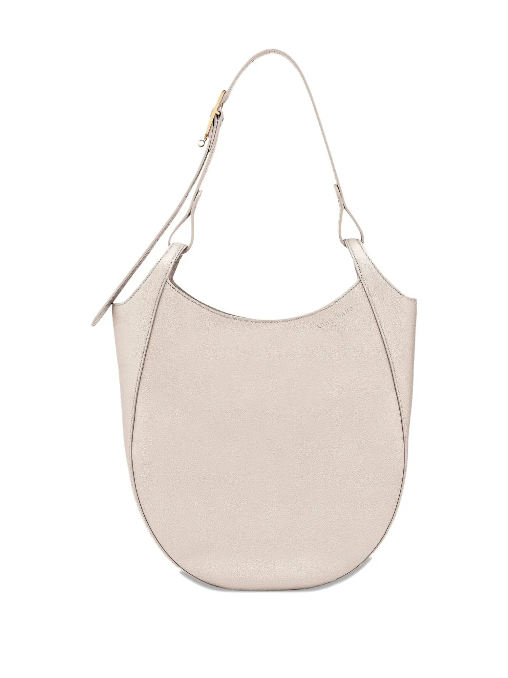 Longchamp Le Foulonné Hobo L leather shoulder bag Beige