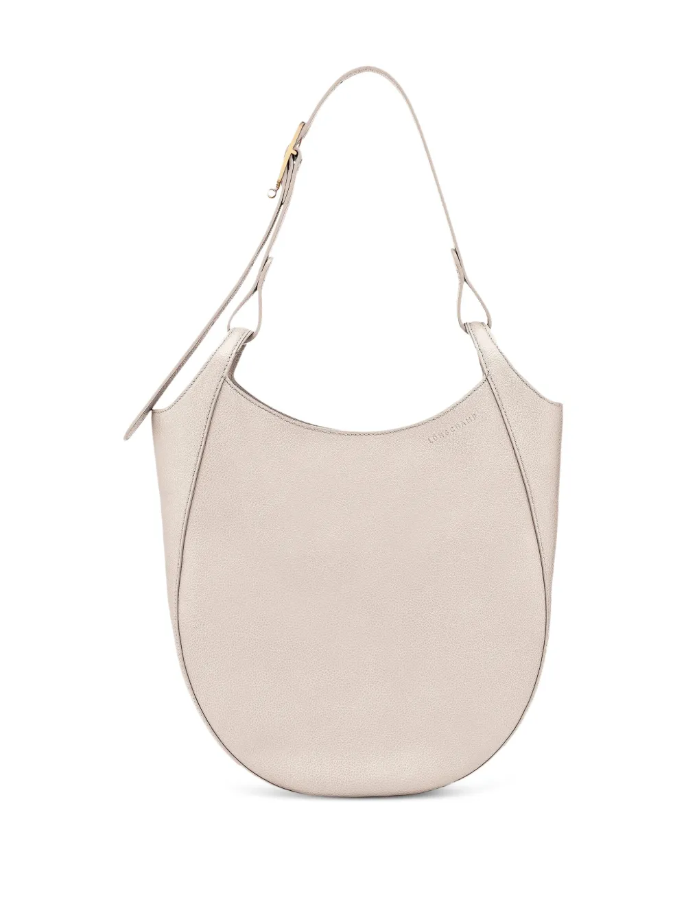 Longchamp Le Foulonné Hobo L leather shoulder bag Beige