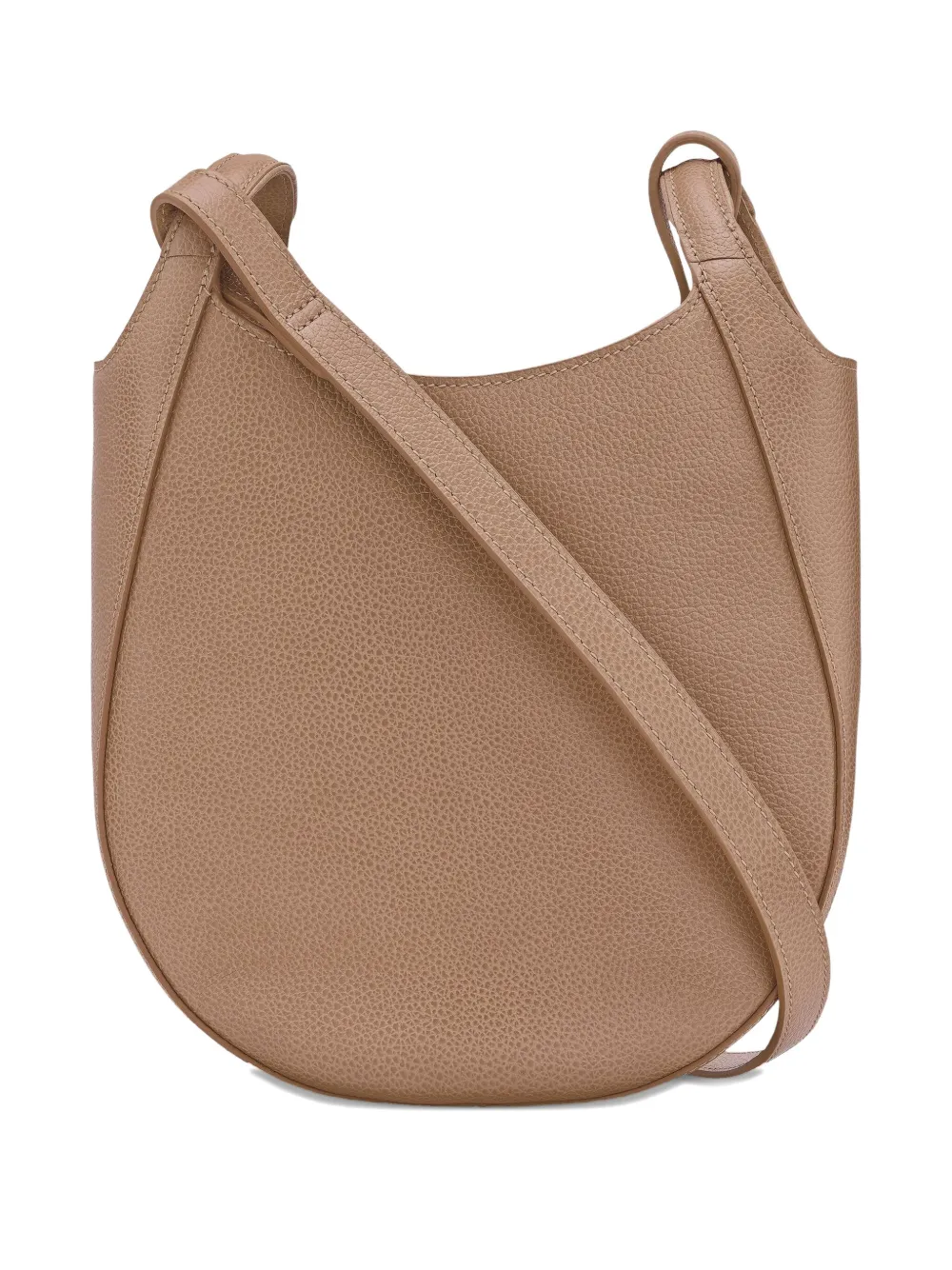 Longchamp Kleine Le Foulonné leren crossbodytas Beige