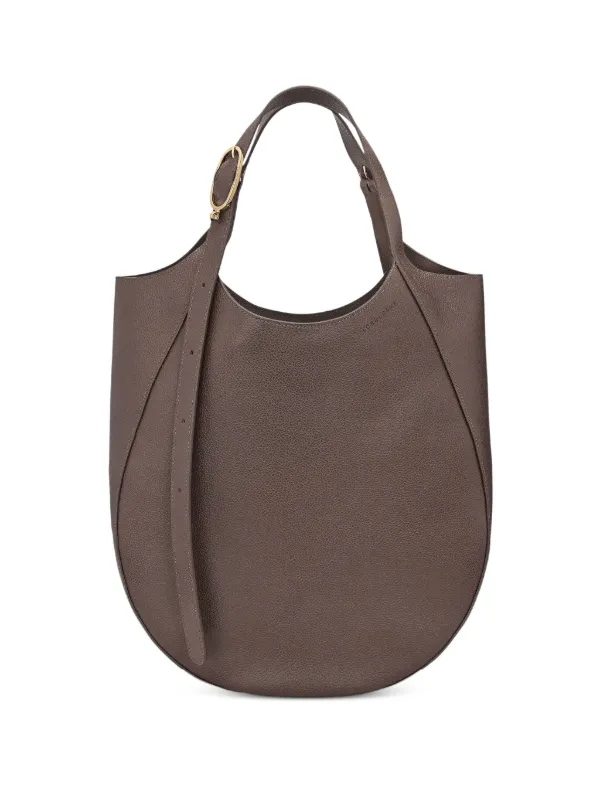 Longchamp ル フローネ XL レザーハンドバッグ | ブラウン | FARFETCH JP