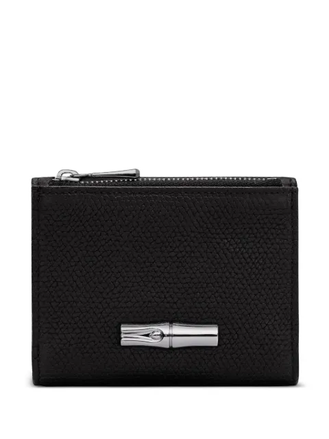 Longchamp Le Roseau textured leather cardholder