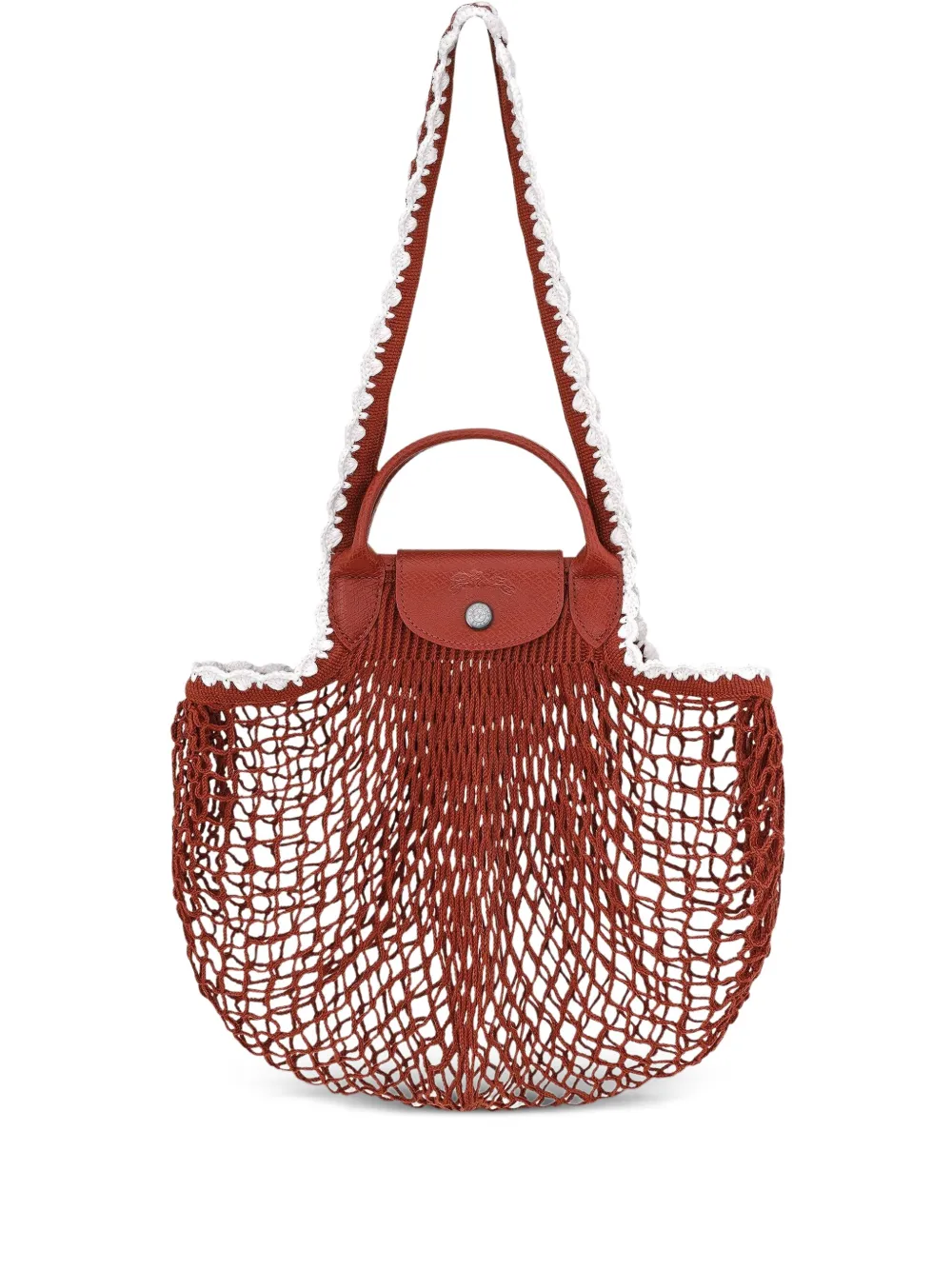 Longchamp Le Pilage schoudertas met mesh Rood